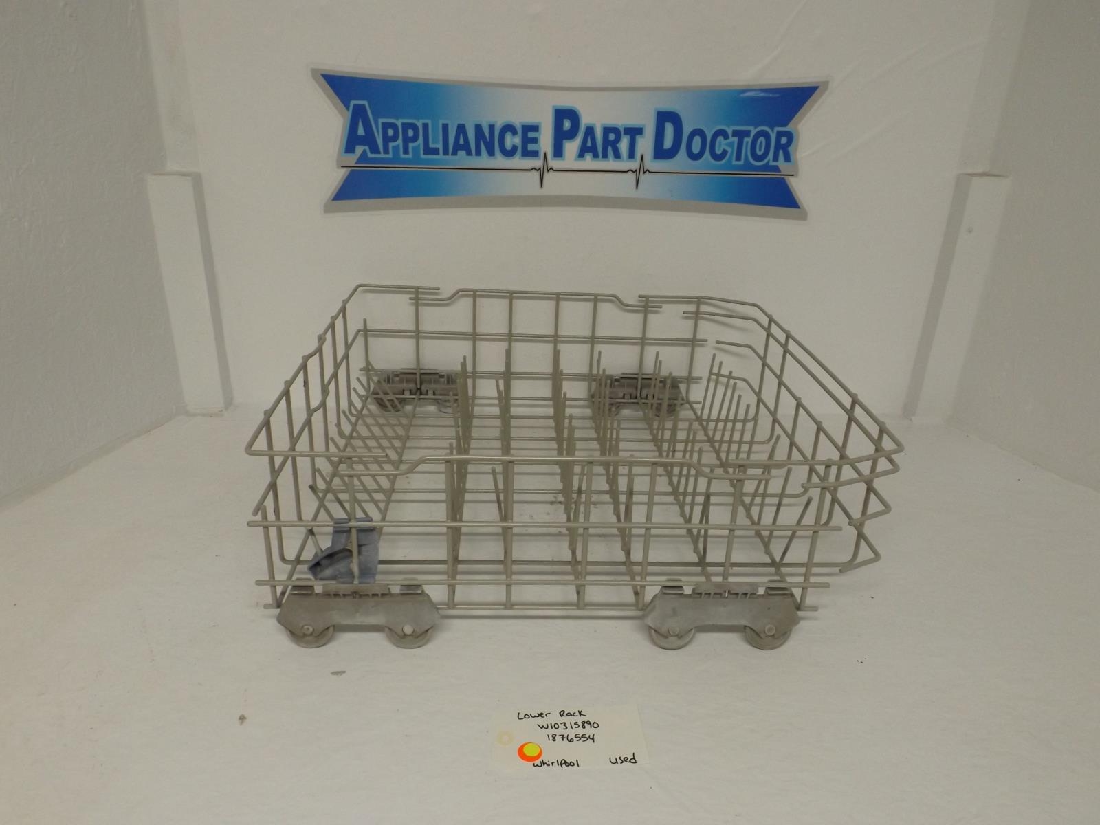 Whirlpool Dishwasher W10315890 1876554 Lower Rack Used Whirlpool Dishwasher W10315890 1876554 Lower Rack Used